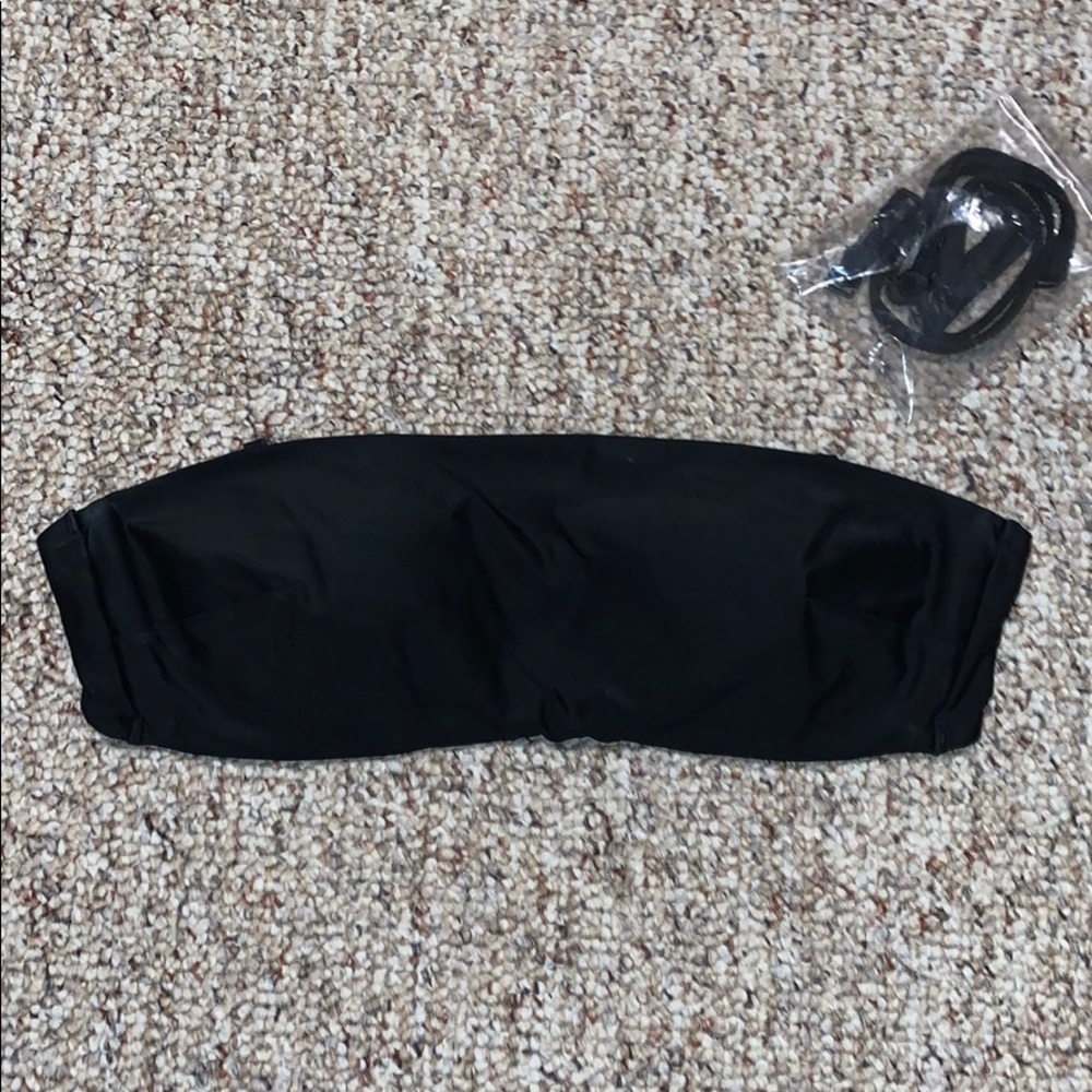 NWOT Black Bandeau Swim Suit Top